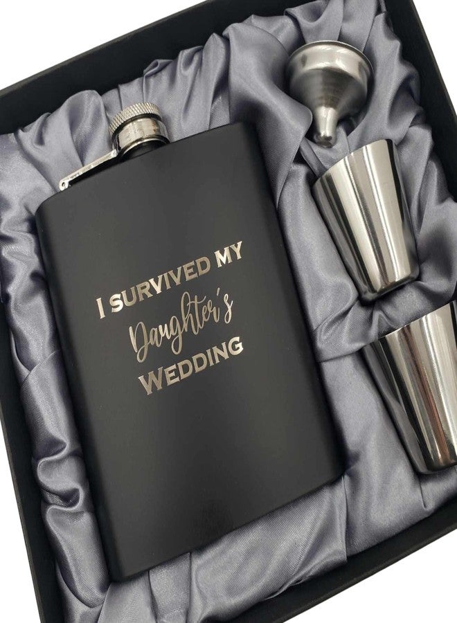 Pretty Inappropriate I Survived my Daughters Wedding Flask, Father of the Bride Gifts from Daughter, Dad Gifts Wedding, Father of the Bride Gift Funny, Dad Gifts from Bride, Brides Father Gift, Gift to Dad from Daughter - Image 1